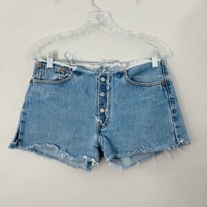 Levi’s Button Fly Cut Off Denim Shorts Women’s Size 28